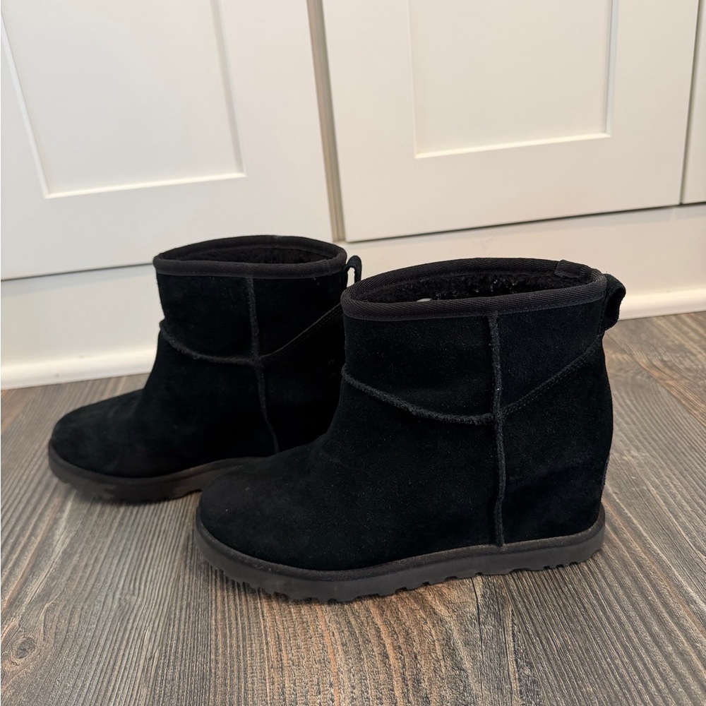 UGG Black Suede Short Ankle Booties